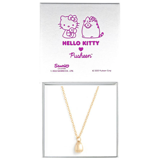 Hello Kitty & Pusheen - 18ct Gold Vermeil Pusheen as Hello Kitty Necklace