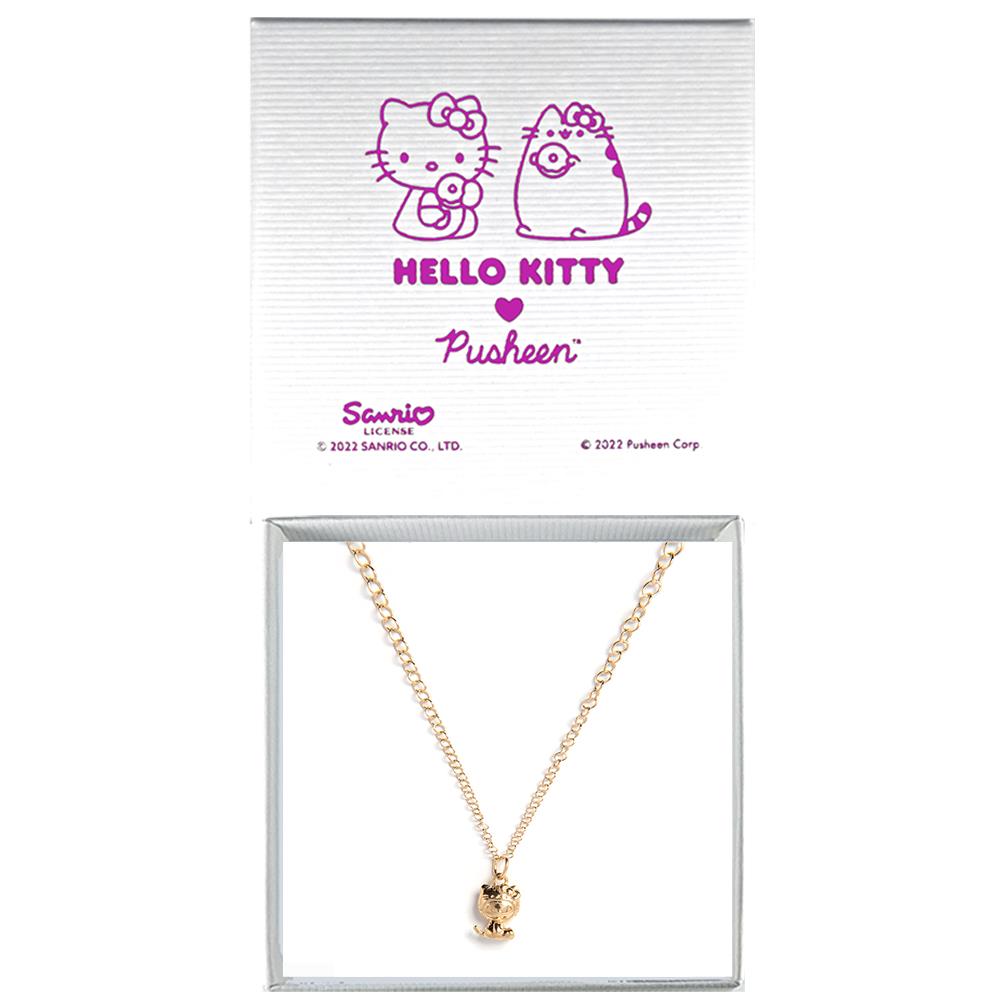 Hello Kitty & Pusheen - 18ct Gold Vermeil Charm Necklace