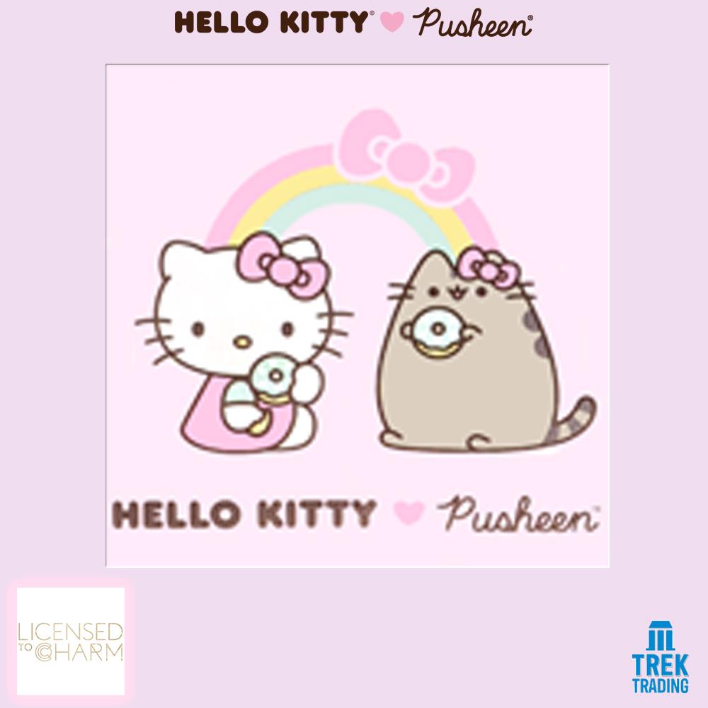 Hello Kitty & Pusheen - 18ct Gold Vermeil Pusheen as Hello Kitty Necklace