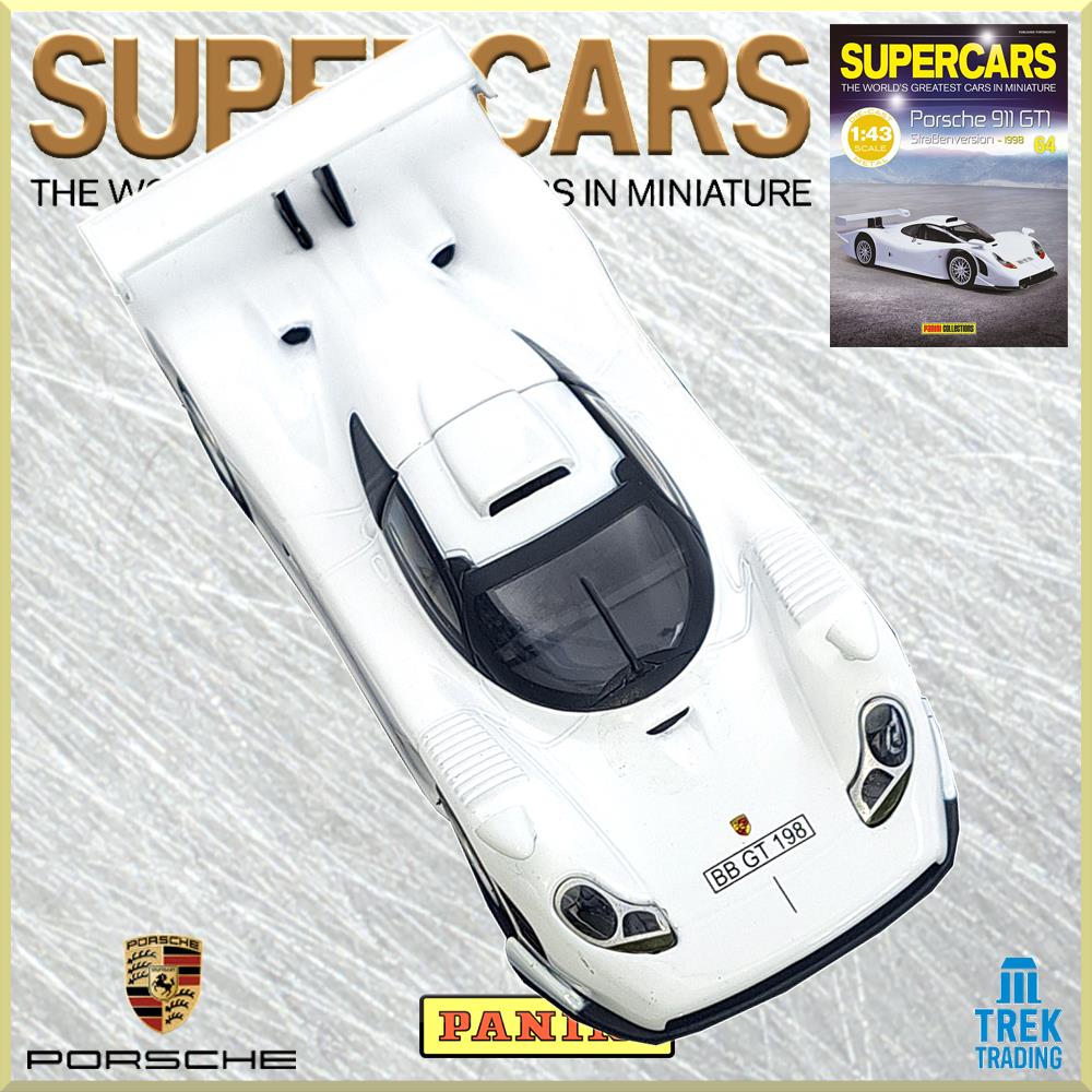 Supercars Collection 64 - Porsche 911 GT1 Straβenversion 1998 with Magazine