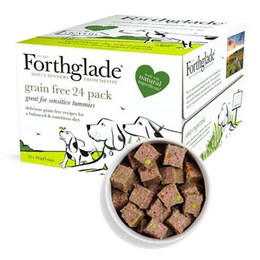 Forthglade Dogs' Dinners from Devon - Adult 1+ - 24 Pack Turkey Duck Lamb Grain Free Dog Food