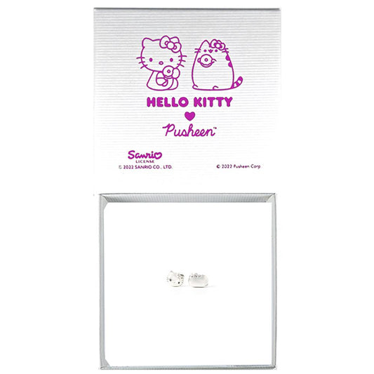 Hello Kitty & Pusheen - Sterling Silver Stud Earrings