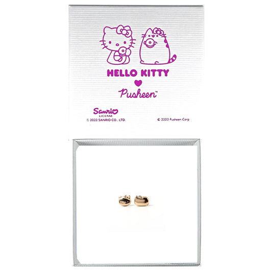 Hello Kitty & Pusheen - 18ct Gold Vermeil Stud Earrings