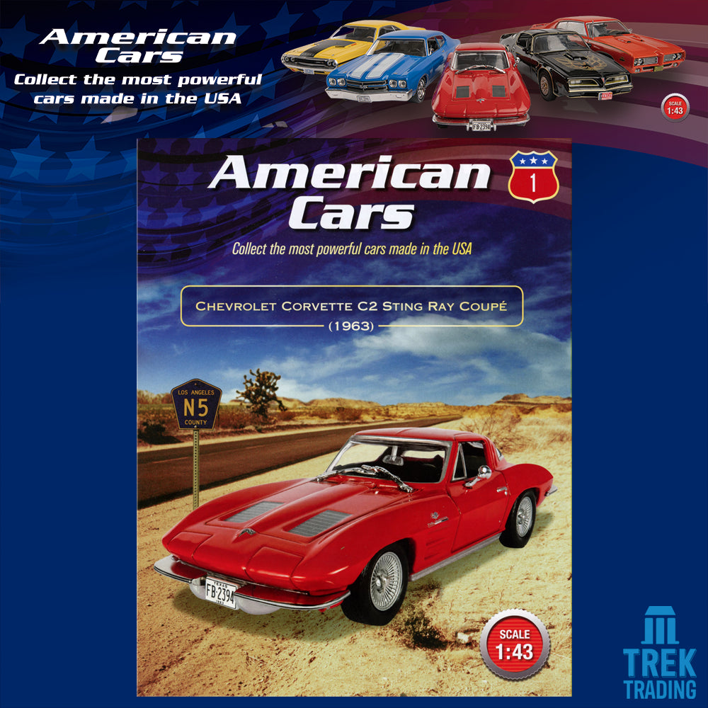 American Cars Collection Issue 1 - 1963 Chevrolet Corvette C2 Sting Ray Coupé