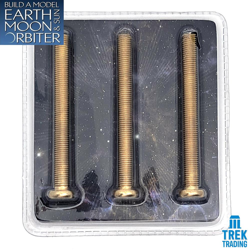 Build A Model Earth, Moon and Sun Orbiter Tellurion Parts - Set 96 - 76mm Bolts