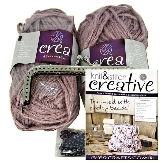 Knit & Stitch Creative - UP003 Beaded Purse with Decorative Clasp