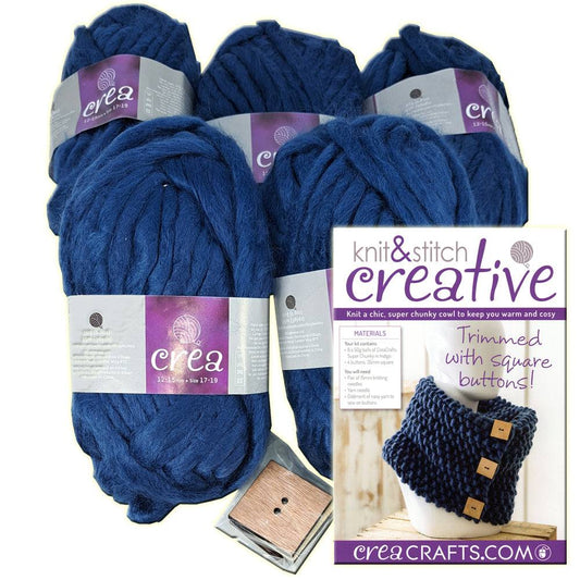 Knit & Stitch Creative - UP005 Cowl with Square Buttons