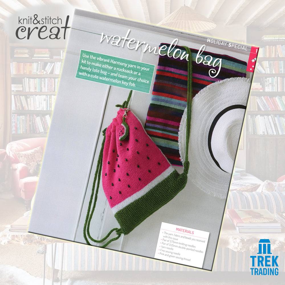Knit & Stitch Creative - SP009 Holiday Special Watermelon Rucksack or Tote Bag