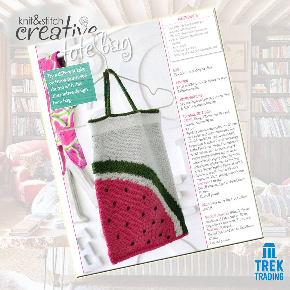 Knit & Stitch Creative - SP009 Holiday Special Watermelon Rucksack or Tote Bag