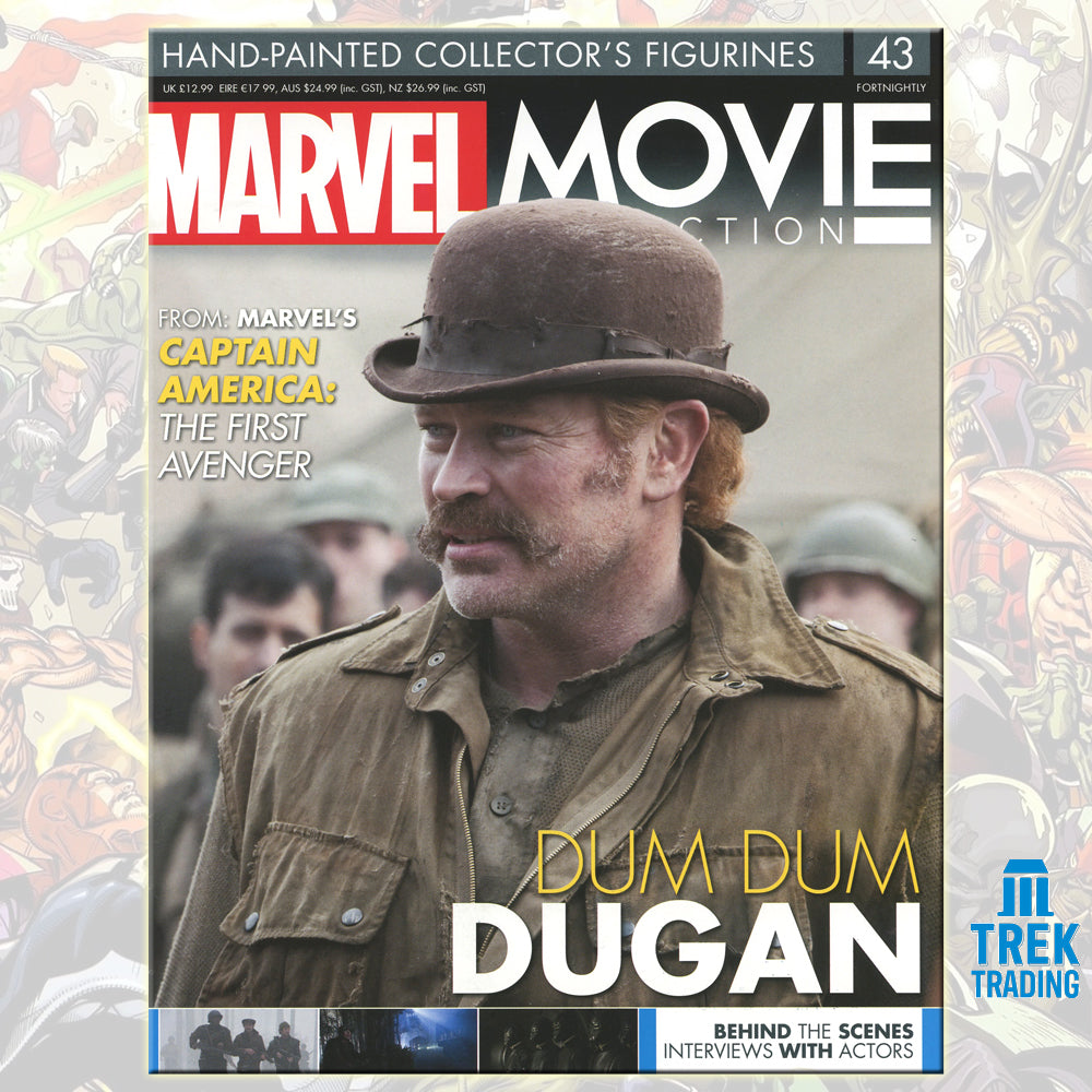 Marvel Movie Collection Figurines - 13cm Timothy Dum Dum Dugan 43 with Magazine