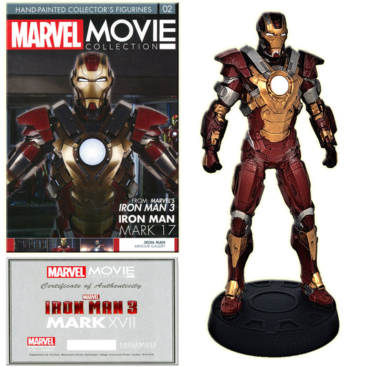Marvel Movie Collection Figurines - 14cm Iron Man 3  Mark 17 02 with 8-Page Magazine
