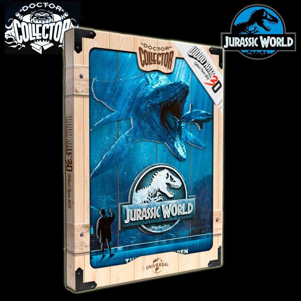 Jurassic World Mossa The Park is Open - 30cm x 40cm Woodart 3D