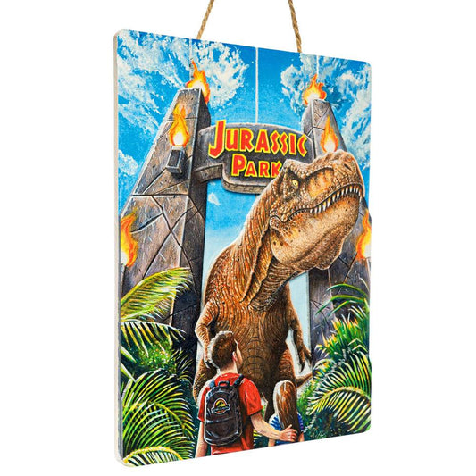 Jurassic Park Rex Attack - 30cm x 40cm Woodart 3D