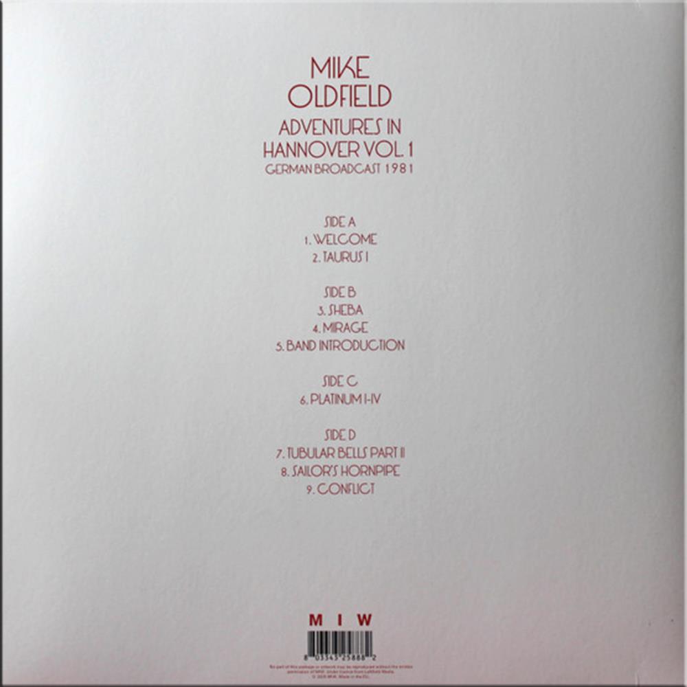 Mike Oldfield Vinyl - Adventures In Hanover Vol 1 Double Album