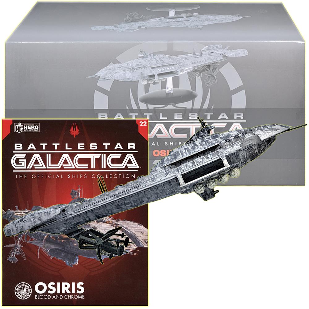 Battlestar Galactica Official Ships Collection - 28cm Blood and Chrome Osiris Battleship Issue 22 with Magazine