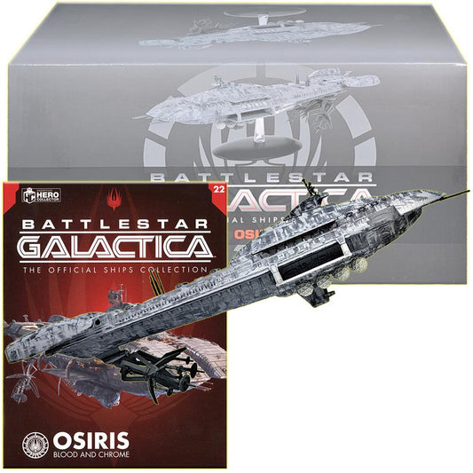 Battlestar Galactica Official Ships Collection - 28cm Blood and Chrome Osiris Battleship Issue 22 with Magazine