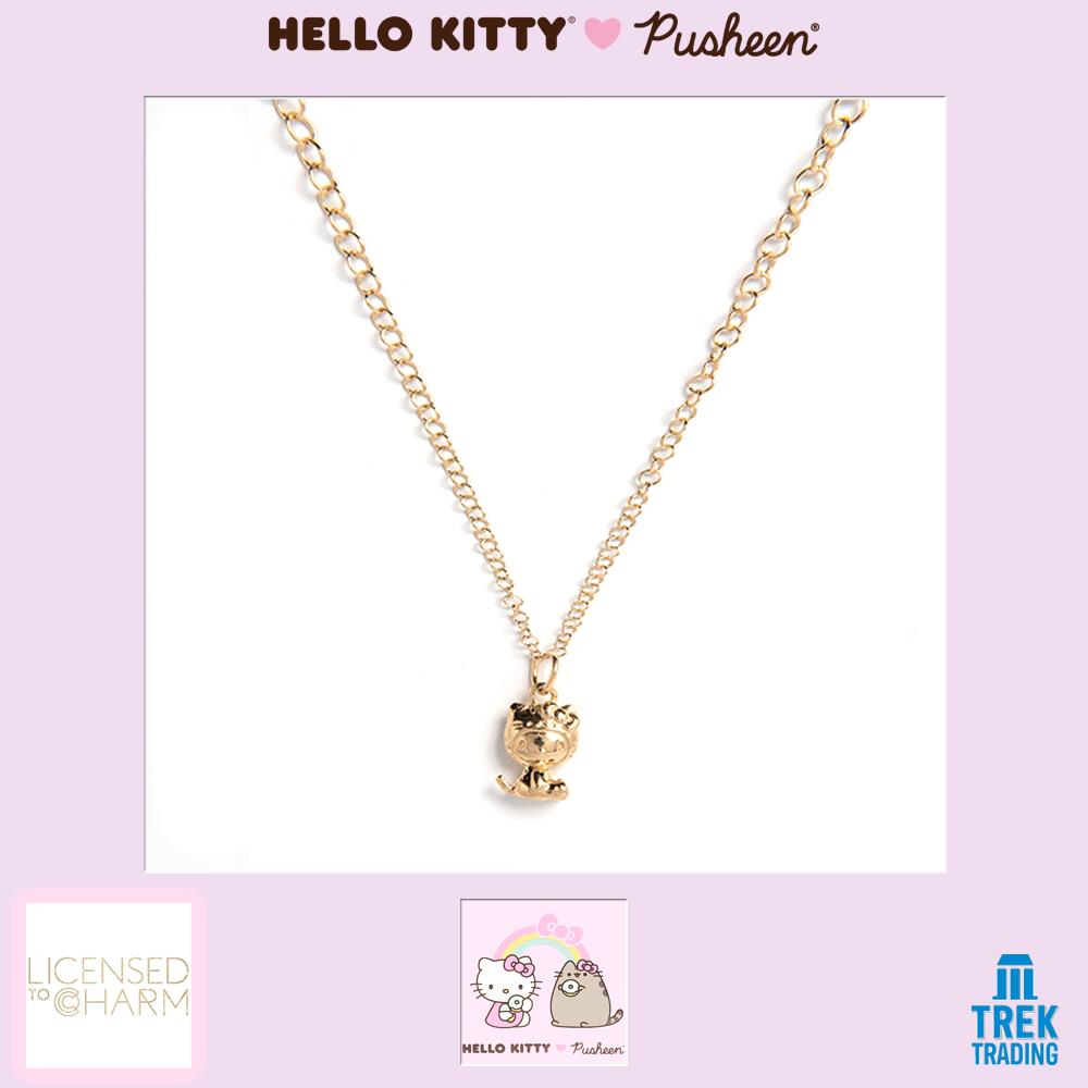 Hello Kitty & Pusheen - 18ct Gold Vermeil Charm Necklace