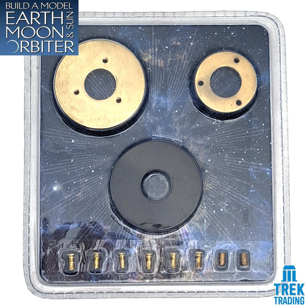 Build A Model Earth Moon and Sun Orbiter Tellurion Parts - Set 78 - Small and Large Brass Collar Set