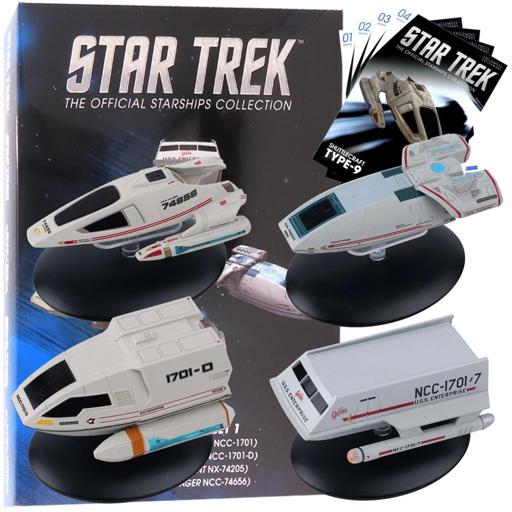 Star Trek Starships Collection - Shuttlecraft Set 1 with Magazines - Issues 1 - 2 - 3 - 4