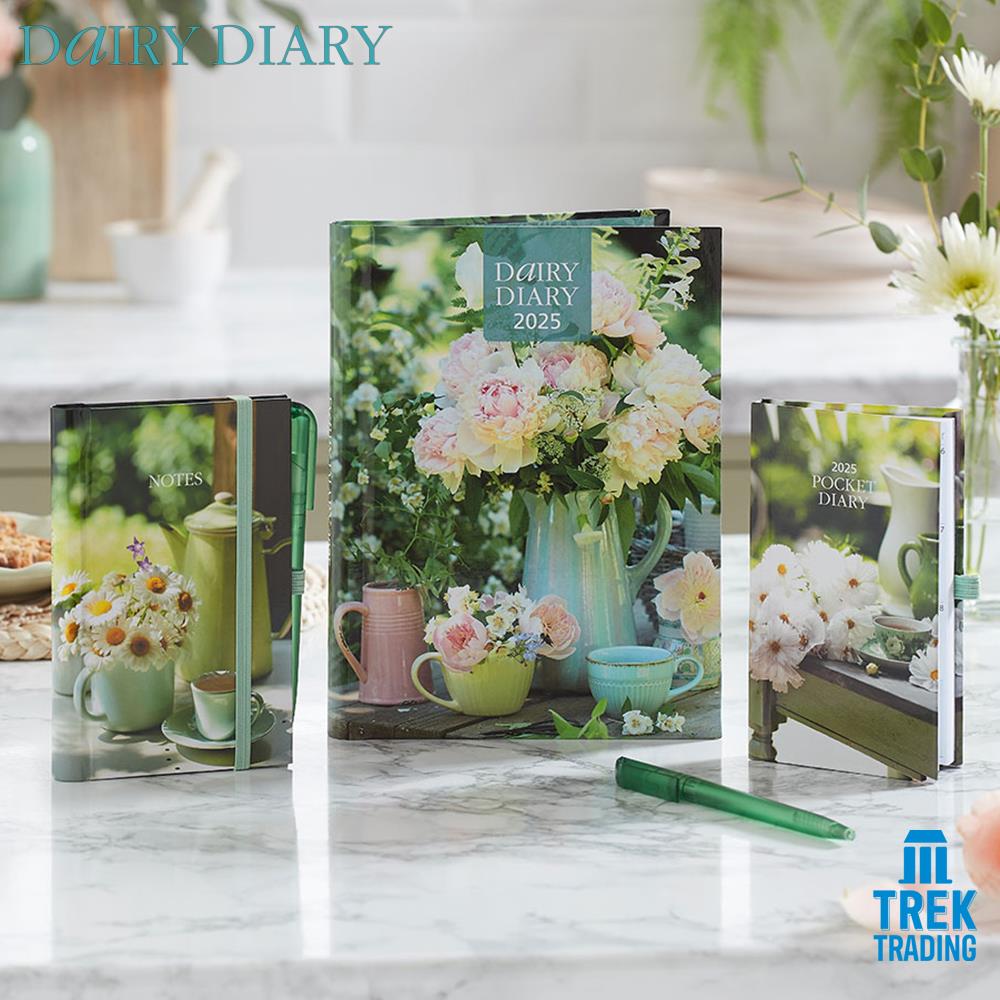 Dairy Diary 2025 Gift Set with Pocket Dairy Diary, Notebook & Pens