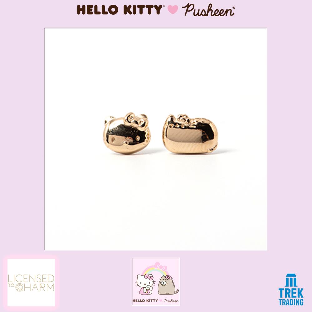 Hello Kitty & Pusheen - 18ct Gold Vermeil Stud Earrings