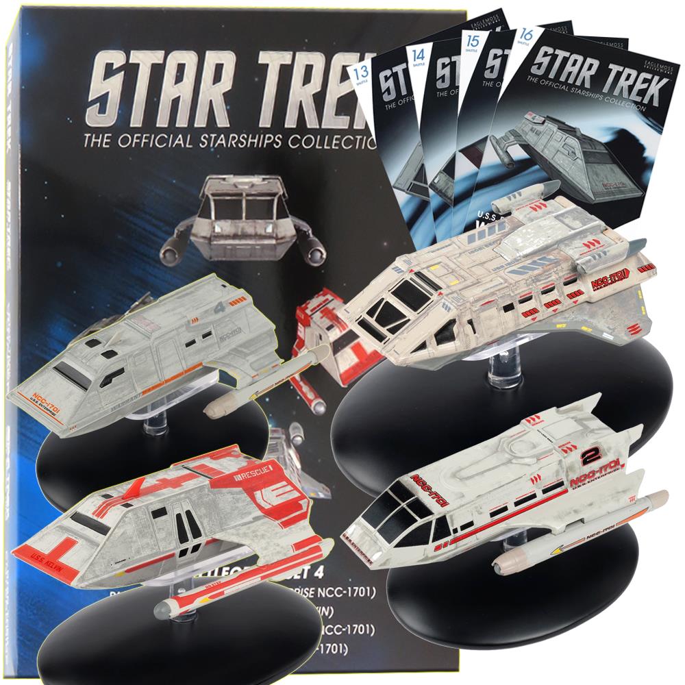 Star Trek Starships Collection - Shuttlecraft Set 4 with Magazines - Issues 13 - 14 - 15 - 16