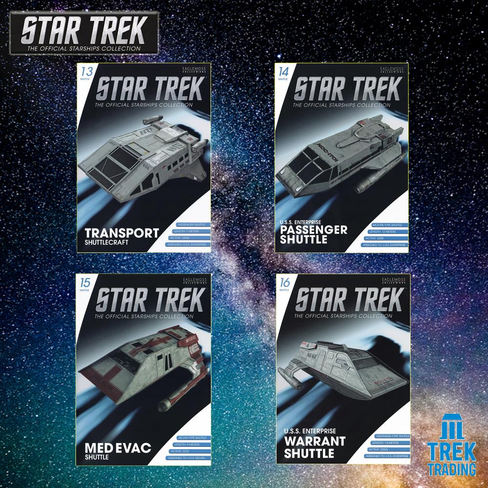 Star Trek Starships Collection - Shuttlecraft Set 4 with Magazines - Issues 13 - 14 - 15 - 16