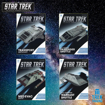 Star Trek Starships Collection - Shuttlecraft Set 4 with Magazines - Issues 13 - 14 - 15 - 16