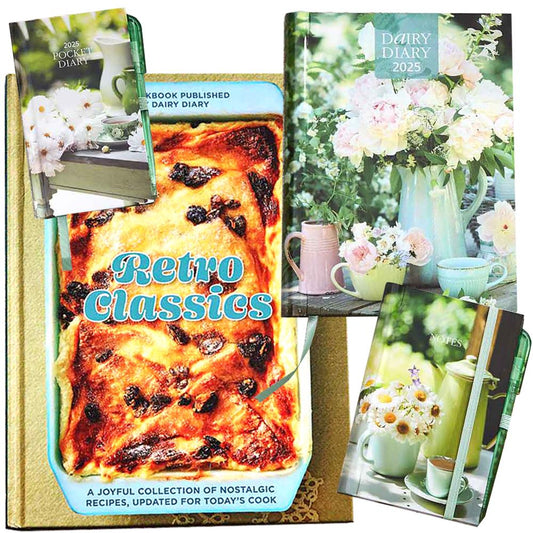 Dairy Diary 2025 Set & Retro Classics Cookbook