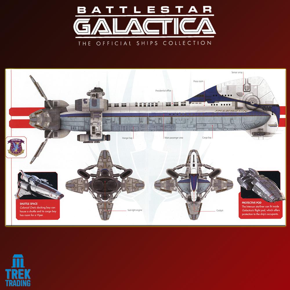 Battlestar Galactica Official Ships Collection - 27cm Colonial One Luxury Liner Issue 13 with Magazine