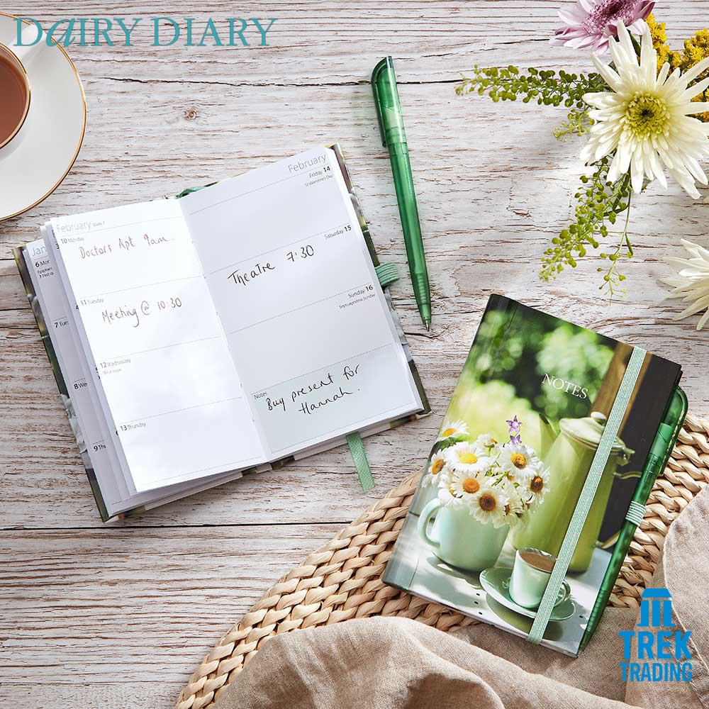 Pocket Dairy Diary & Notebook Set 2025 with Pens
