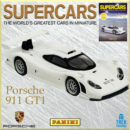 Supercars Collection 64 - Porsche 911 GT1 Straβenversion 1998 with Magazine