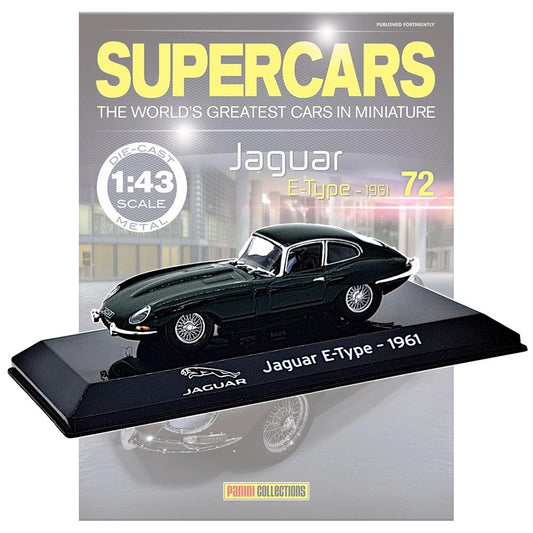 Supercars Collection 72 - Jaguar E-Type 1961 with Magazine