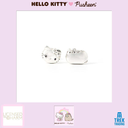 Hello Kitty & Pusheen - Sterling Silver Stud Earrings