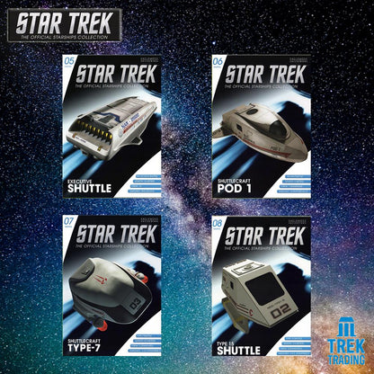 Star Trek Starships Collection - Shuttlecraft Set 2 with Magazines - Issues 5 - 6 - 7 - 8