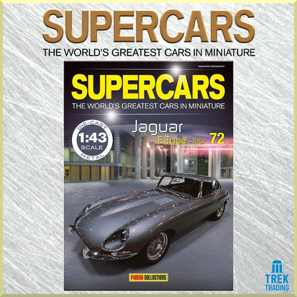 Supercars Collection 72 - Jaguar E-Type 1961 with Magazine