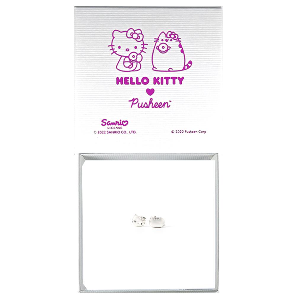 Hello Kitty & Pusheen - Sterling Silver Stud Earrings