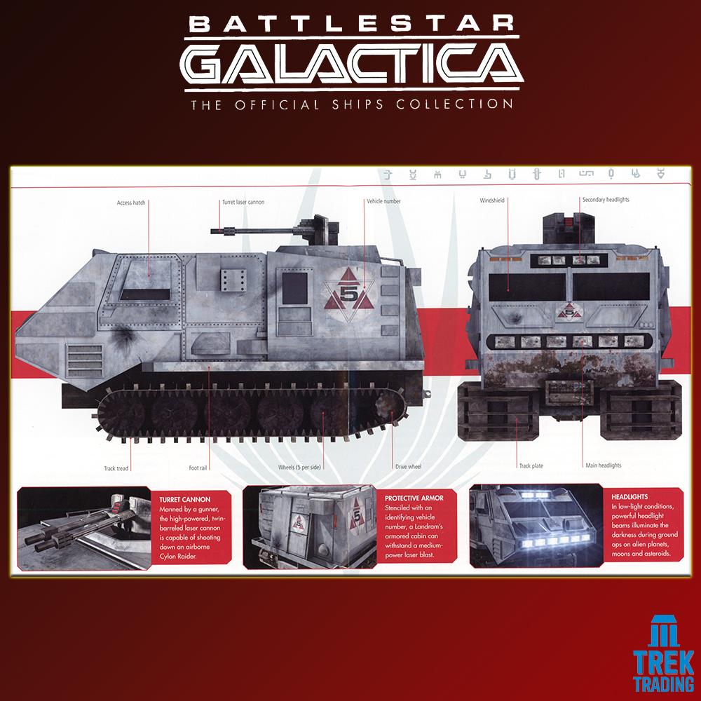 Battlestar Galactica Official Ships Collection - 16cm Classic Landram Issue 18 with Magazine