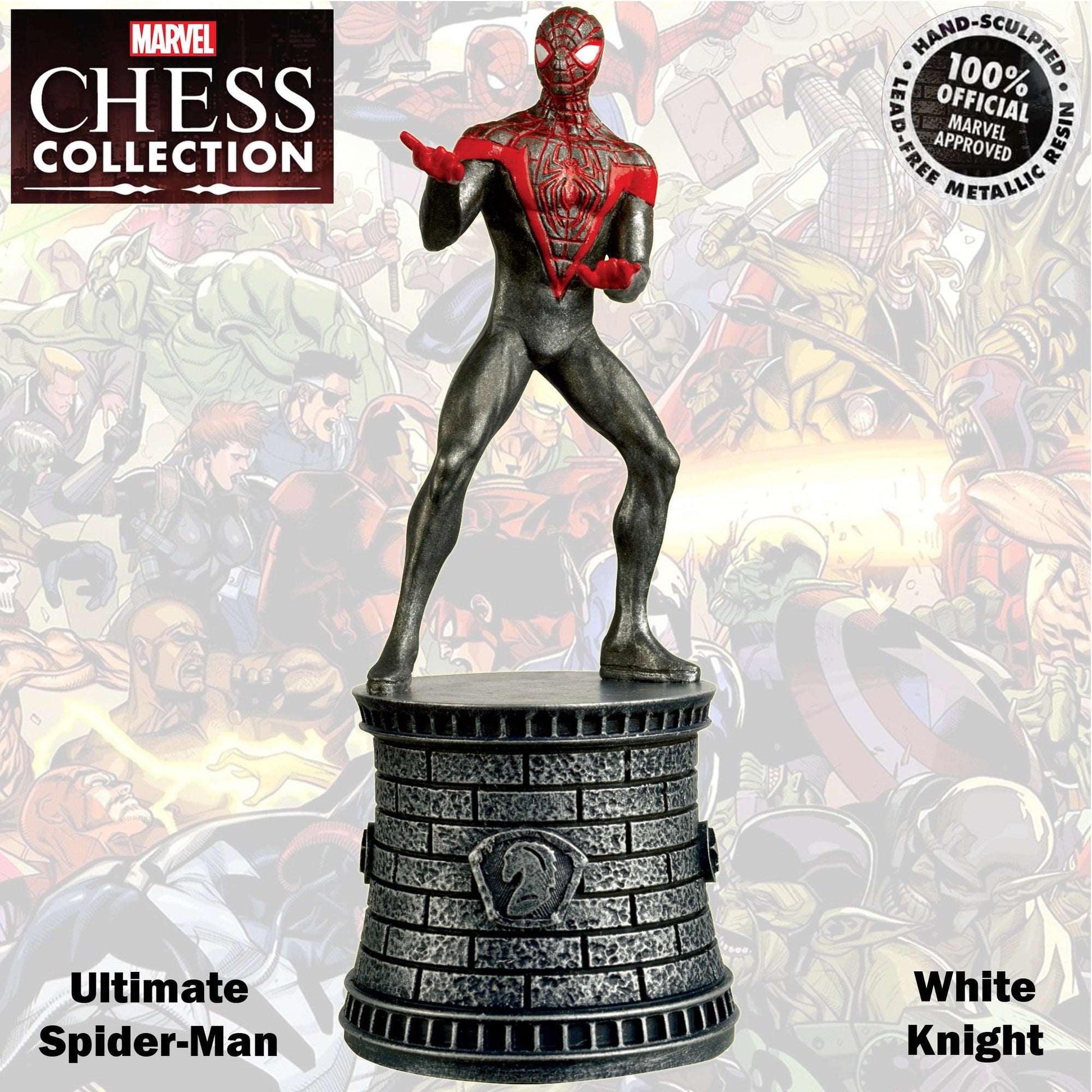 Marvel Chess Collection 11cm Ultimate Spider-Man White Knight 65