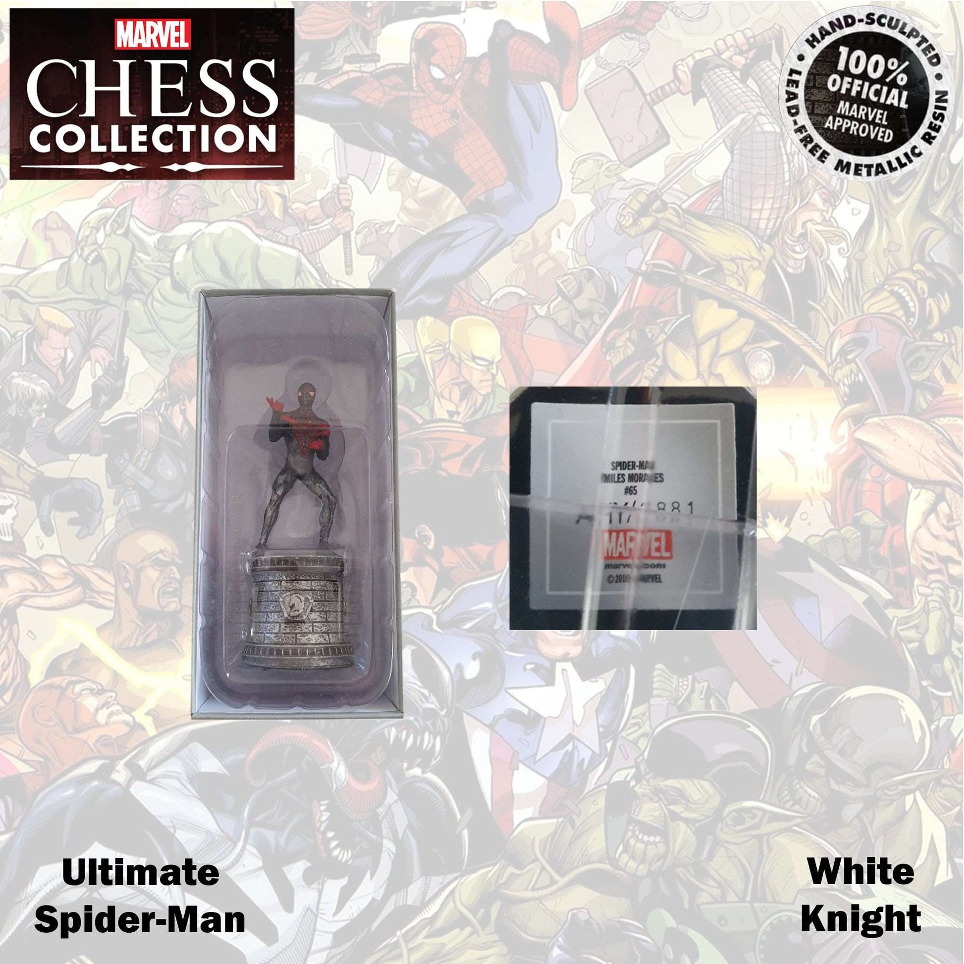 Marvel Chess Collection 11cm Ultimate Spider-Man White Knight 65