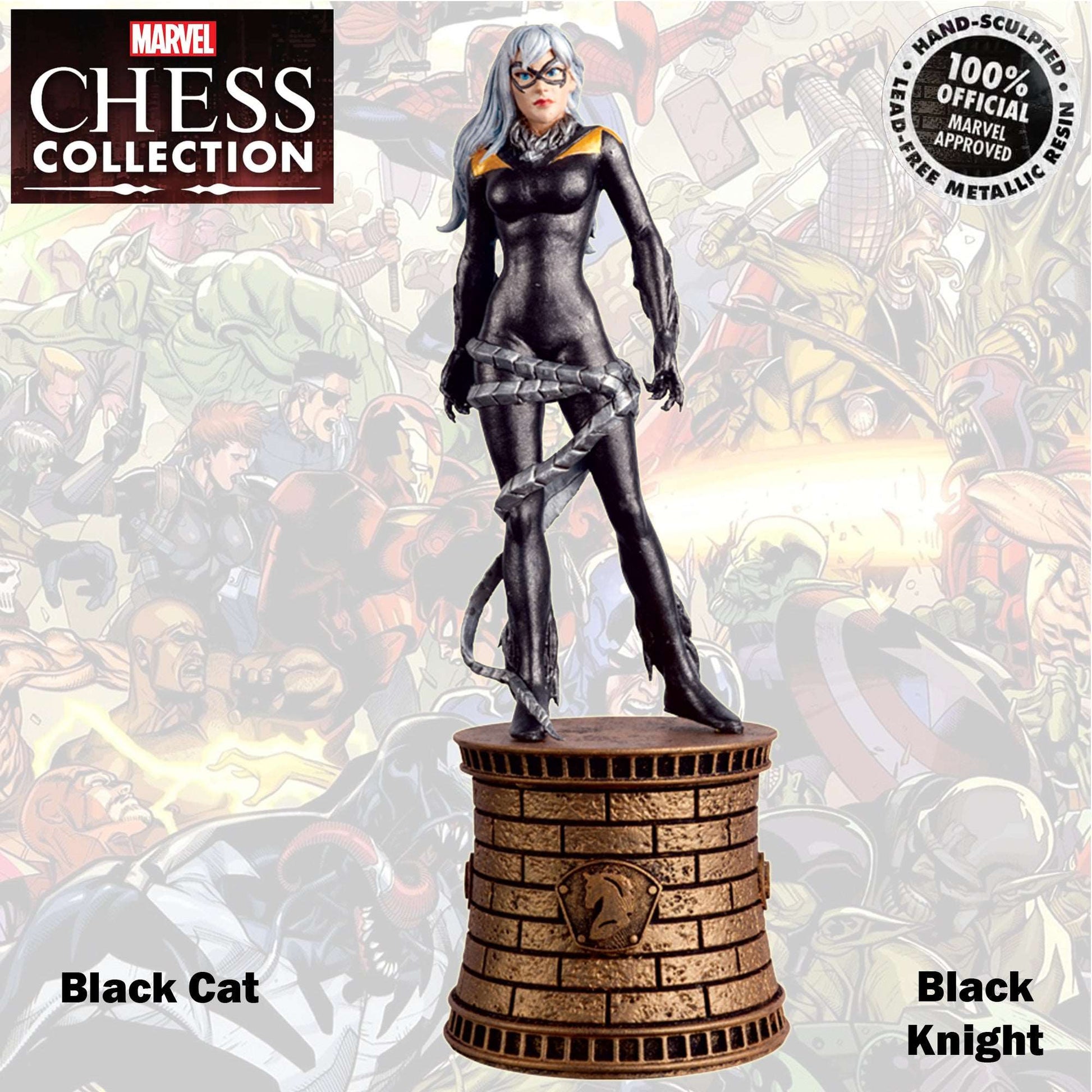 Marvel Chess Collection - 12.5cm Black Cat Black Knight 86