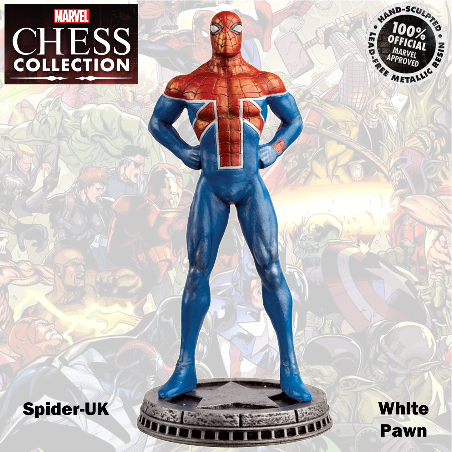 Marvel Chess Collection 9cm Spider-UK White Pawn 93