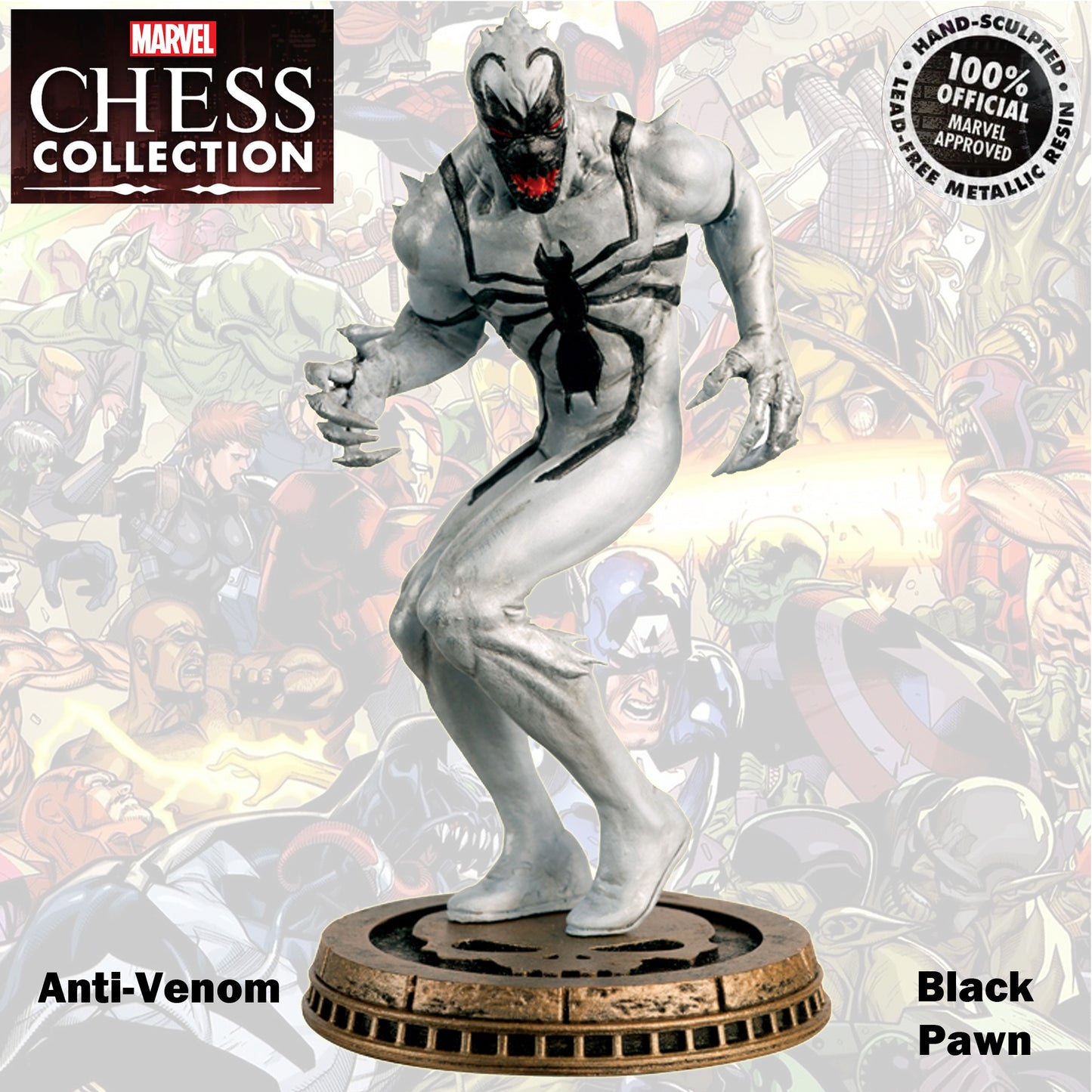 Marvel Chess Collection 9cm Anti-Venom Black Pawn 95