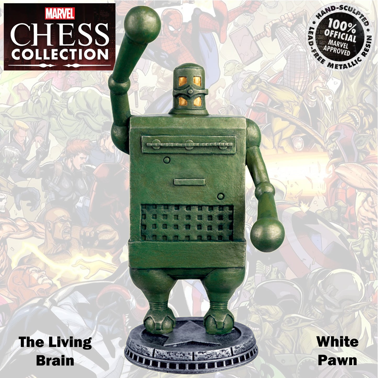 Marvel Chess Collection 9cm Living Brain White Pawn 96