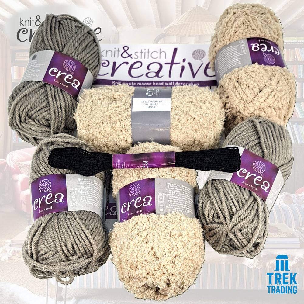 Knit & Stitch Creative - UP004 Moose Head Wall Decoration