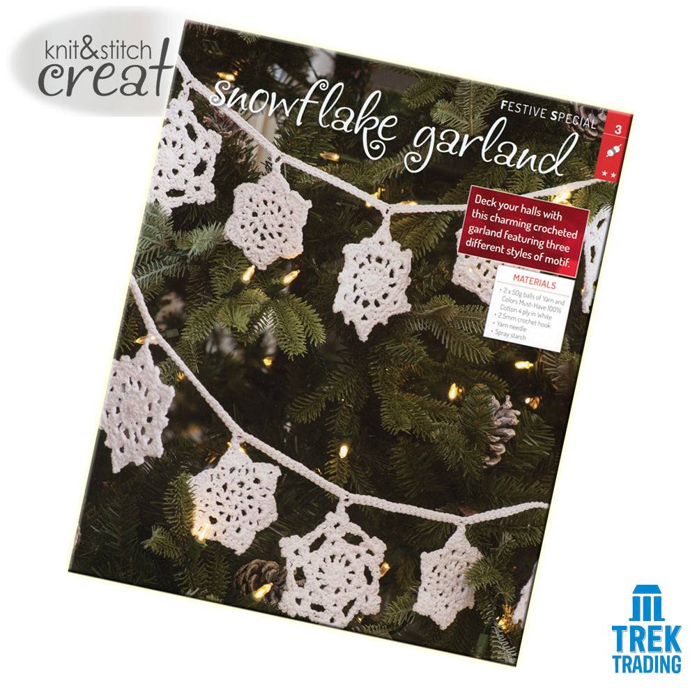 Knit & Stitch Creative - SP006 Festive Special Snowflake-Patterned Christmas Stocking