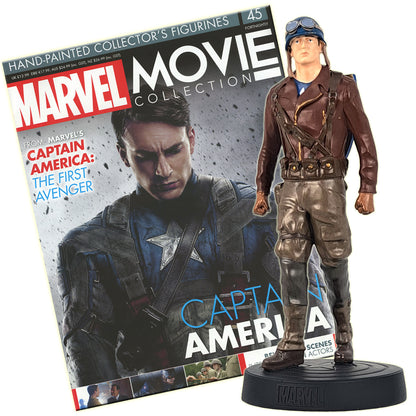 Marvel Movie Collection Figurines - 14cm Captain America: The First Avenger 45 with Magazine