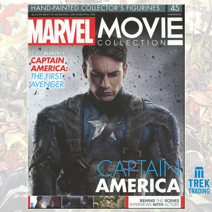 Marvel Movie Collection Figurines - 14cm Captain America: The First Avenger 45 with Magazine
