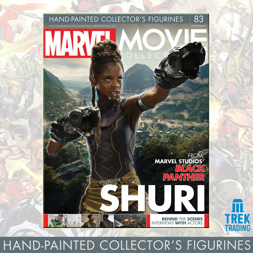Marvel Movie Collection Figurines - Shuri 83 Black Panther with Magazine