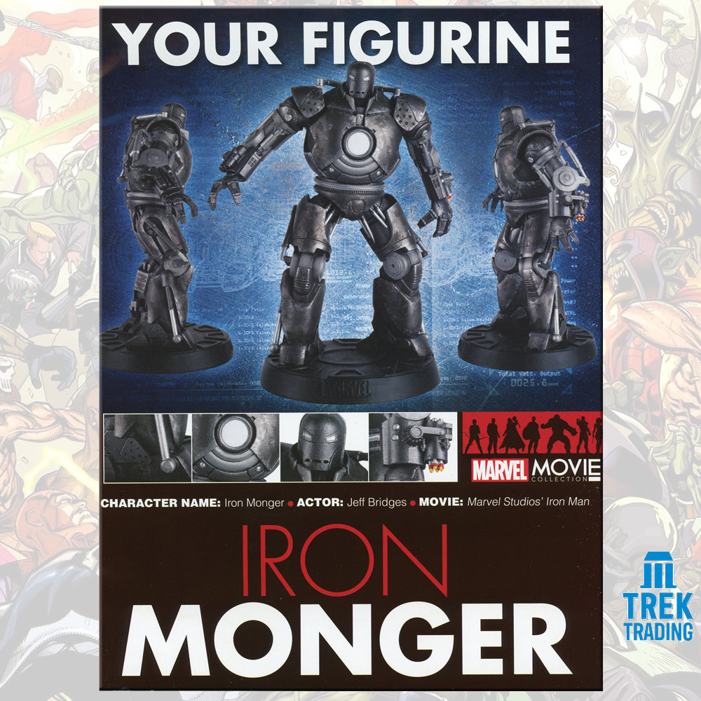 Marvel Movie Collection Eaglemoss Figurines - 17cm Special 08 Iron Monger with Magazine